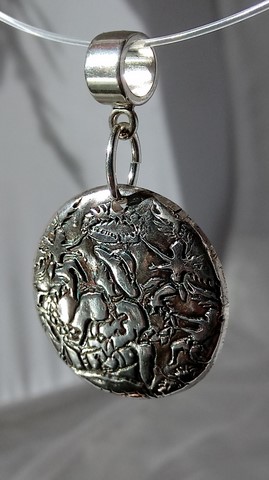 Sterling Silver Saint Damien of Molokai Pendant - Handmade in Hawaii